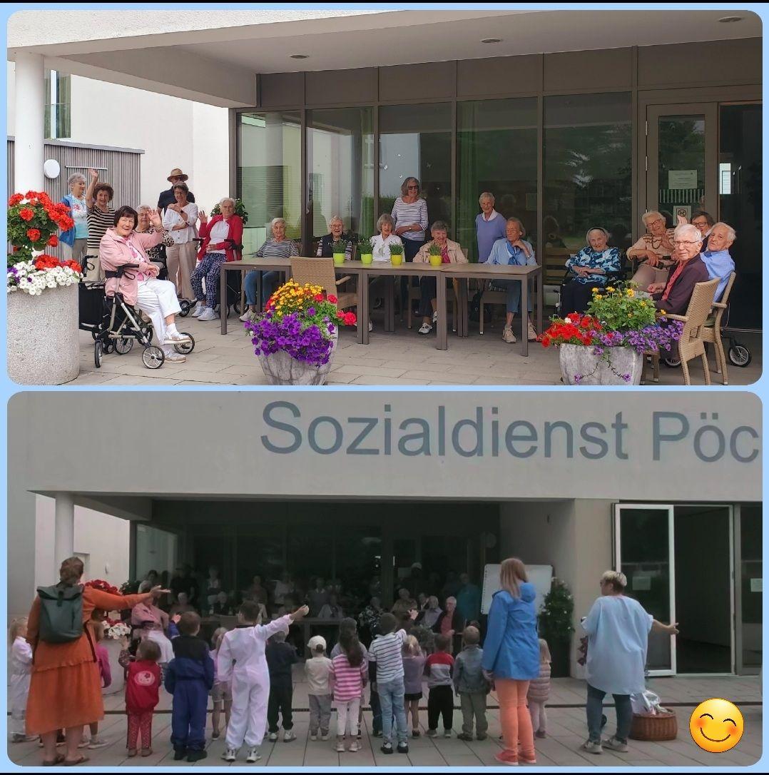 Ist möglicherweise ein Bild von 18 Personen und Text „Sozialdienst Pöc“